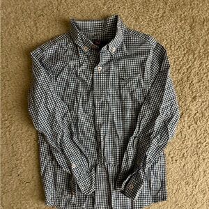 Boy’s Vineyard Vines Navy and White Gingham Shirt - Like New